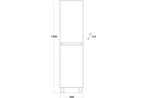 Шкаф-пенал Onika Элита 30 белый (403079) - 3