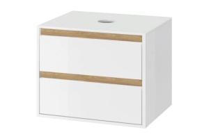 Тумба под накладную раковину Excellent Tuto 60 белый - светлое дерево 