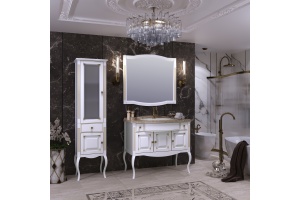 Тумба с раковиной Opadiris Лаура 100 белая с патиной - 3