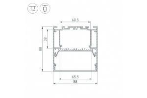 Профиль Arlight ARH-Power-W88-2000 Anod 036362 - 3
