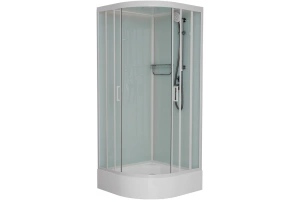 Душевая кабина Frank 90х90 белая стекло прозрачное