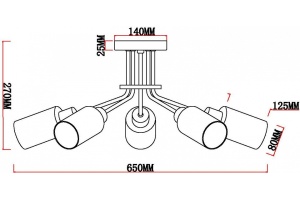 Потолочная люстра MyFar Linda MR1860-5C - 2