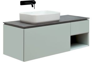 1.21006.PWM INFINITY Тумба 120 L 1+1, рapyrus white matt (274256) - 2