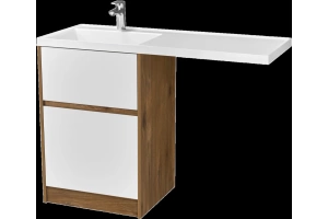 Тумба с раковиной Aquaton Лондри 60 светлое дерево-белый