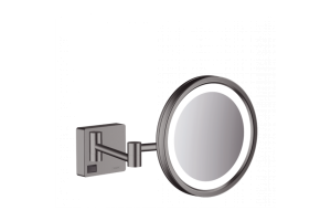 Косметическое зеркало Hansgrohe AddStoris с подсветкой шлифованный черный хром