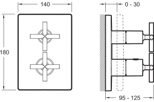 Термостат Jacob Delafon Modulo E75388-CP для душа - 3