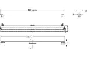 Душевой лоток Berges Super Slim 80 хром глянцевый - 2