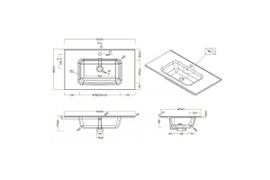 Мебельная раковина Belbagno Leticia 80 белый (BB800ETL) - 2