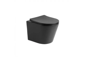 Подвесной унитаз Vincea Piatti черный матовый с сиденьем микролифт