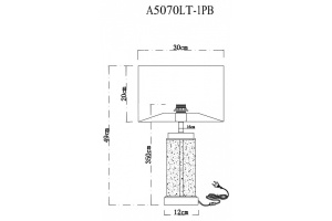 Настольная лампа Arte Lamp Baymont A5070LT-1PB - 2