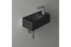 SIMAS AGILE Раковина подвесная 40х20 см, правая , с 1 отв под смеситель,цвет NERO MATT