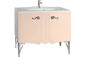 Тумба с раковиной Bellezza Эстель 90 бежевая - 2