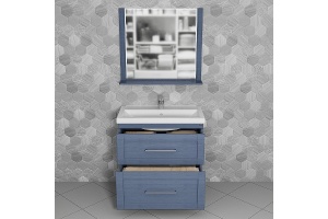 Тумба с раковиной напольная Санта Венера 80 синий - 3