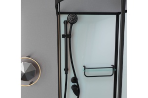 Душевая кабина Frank F418L Black левосторонняя низкий поддон б/к Без крыши - 3