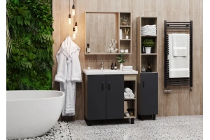 Комплект мебели Onika Тимбер 80 серый матовый - светлое дерево - 2