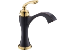 Смеситель для раковины Timo Unari золото, черный (7501/ 04F)