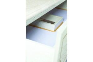 Тумба для комплекта Bellezza Грация Люкс 100 белая патина золото 2 ящика - 3