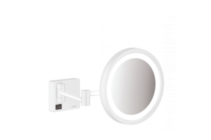 Косметическое зеркало Hansgrohe AddStoris с подсветкой белый матовый