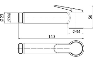 Гигиенический душ Bossini Paloma Brass Mixer Set со смесителем E37005B.030 - 3