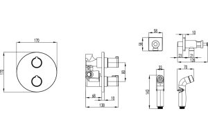 Гигиенический душ Lemark Yeti со смесителем LM7819C - 2