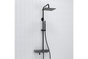 Душевая система WasserKraft 25 с термостатом черный матовый - хромоникель - 2