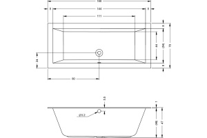 Акриловая ванна Riho Lugo 160x70 - 3