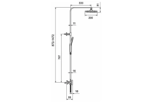 Душевая стойка Gappo хром глянцевый - 2