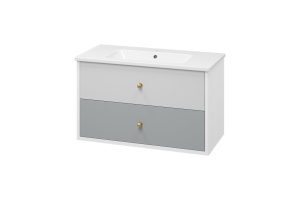 Тумба под раковину Brevita Анастейша 100х57 серый (Ана-06100-01-012Я) - 2