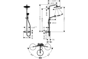 Душевая стойка Hansgrohe Croma Select S 26790000 - 3