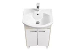 Тумба с раковиной Aquaton Бекка 50 белый - светлое дерево - 2