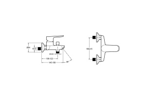 Смеситель Jacob Delafon Oscar E29844-BL для ванны с душем - 2