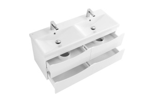 Тумба под раковину BelBagno Marino-Cer 120 с двумя чашами белый  - 3