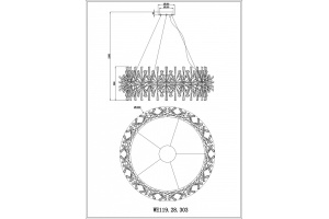 Подвесная люстра Wertmark Floriane WE119.28.303 - 2