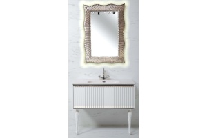 Тумба под раковину Armadi Art Vallessi Avangarde 100 белый - хром - 2