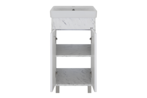 Тумба с раковиной Misty Мия 45 белая глянцевая - 2