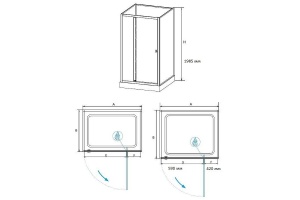 Душевая кабина RGW Andaman 100х80 белая стекло матовое - 2