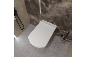 Комплект Унитаз подвесной STWORKI Хальмстад SETK2804-0606-001-1-6000 с микролифтом + Система инсталляции для унитазов STWORKI 510162 с кнопкой смыва 230823 хром матовый - 3