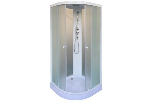 Душевая кабина Parly Effect 100х100 белая стекло матовое