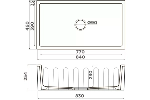 Мойка кухонная Omoikiri Mikura Natceramic/черный (4997081) - 2