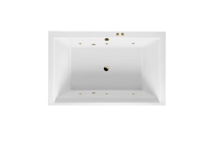 Ванна акриловая Excellent Crown Lux Soft 190х120 с гидромассажем белый - бронза