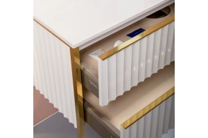 Тумба под раковину моноблок Boheme Armadi Art Monaco 80 белый глянец - золото - 3