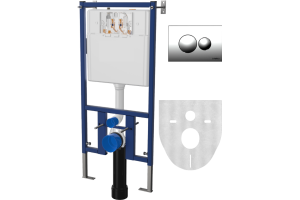 Система инсталляции для унитазов DIWO 4501 с кнопкой смыва 7312 хром
