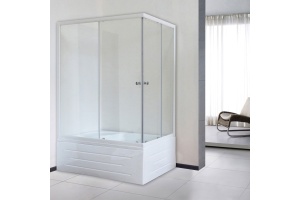 Душевой уголок Royal Bath BP 120х80 L профиль белый стекло прозрачное - 2