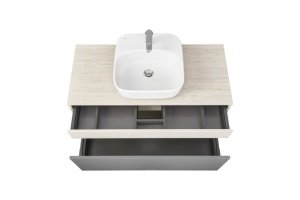 Тумба с раковиной Aquaton Лофт Урбан 100 светлое дерево-серый - 3