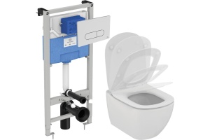 P386801 Промо-комплект T007901 TESI  Подвесной унитаз,  T352701 TESI Тонкое сидение и крышка SC, R0309AA Пневматический промо-набор)