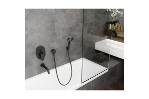 Смеситель Hansgrohe Vernis Blend 71449670 для ванны с душем, черный - 2