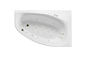 Акриловая ванна Excellent Kameleon 170x110 белая бронза правая с гидромассажем