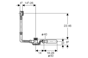 Слив-перелив Geberit 150.758.21.1 с кнопкой слива - 2