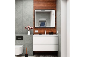 BIANCHI База под раковину подвесная с двумя выкатными ящиками, Белый глянец AM-Bianchi-900-2C-SO-BL