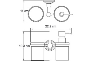 Дозатор Wasserkraft Isar K-7389 со стаканом - 3